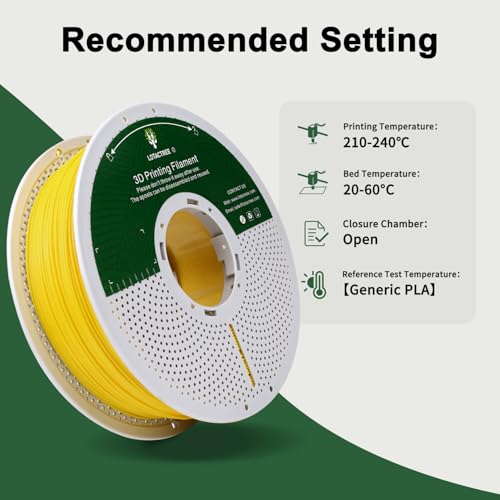 Image of 3D Printer Filament Yellow. PLA Force Filament 1.75mm, 1KG | Lego Yellow PLA-F 3D Filament Offers Superior Toughness and Broad FDM Printer Compatibility