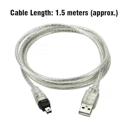 BRAVECOW USB do Firewire IEEE 1394, AM na 4-pinowy kabel 1,5 m adapter kabel kabel kamera do edycji komputera do mini kamer DV i D8 1394 cyfrowy sprzęt wideo