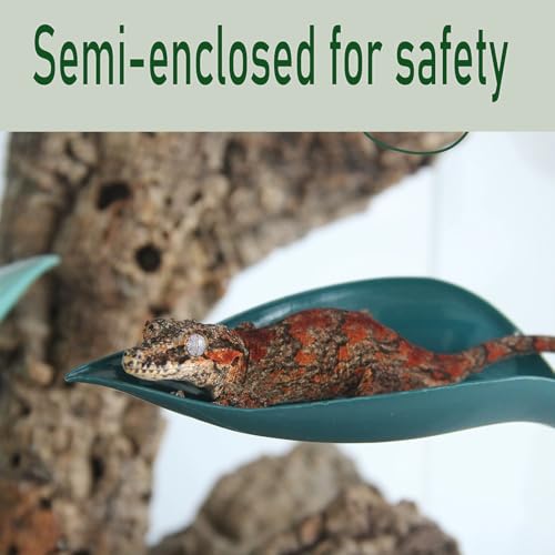 Image of 3pcs Crested Gecko Hide，Wall Climbing Gecko Toy，Reptile Leaf，Crested Gecko Tank Accessories，Turtle Tank Decorations，Tree Frog Terrarium Accessories (Grass Green)