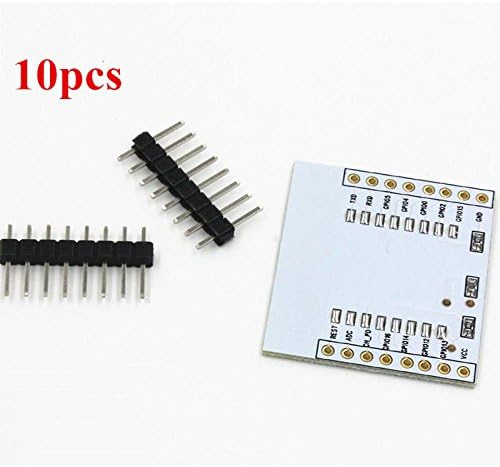 Alphabeeboo ESP8266 IO Lead Out Adapter Plate Serial Wifi Expansion Module Board for ESP-07 ESP-08 ESP-12E (Pack of 10)