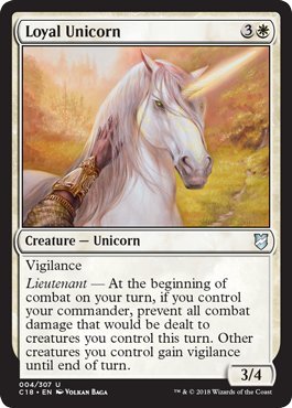 Magic: The Gathering - Loyal Unicorn - Commander 2018