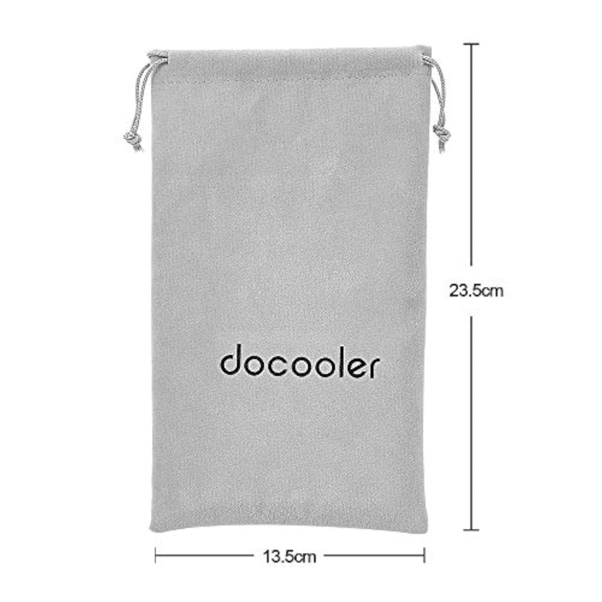 Small Drawstring Flocked Protection Pouch, Grey