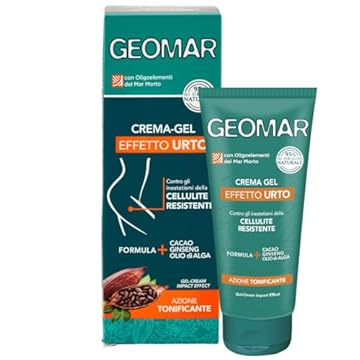 GEOMAR | Crema Gel Effetto Urto, Azione Tonificante Contro gli Inestetismi della Cellulite Resistente, Ingredienti 95% di Origine Naturale, Made in Italy, 200 ml
