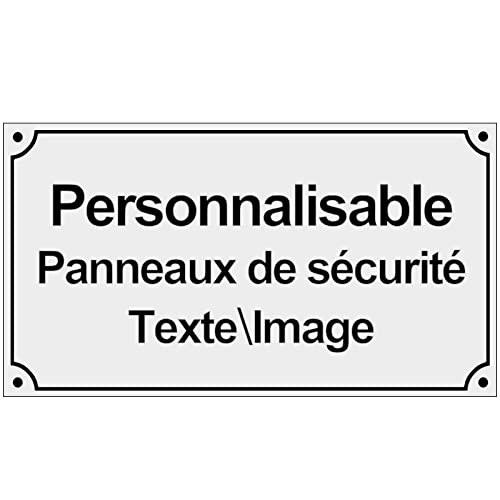 SXLONG Panneaux de Sécurité-Personnalisable Signalétique Intérieure/Extérieure-Panneau Signalétique-Vidéo Surveillance Panneau Plaque Alarme - pour Garage, Hôtel, école, Jardin, Adresse Résidentielle Cover