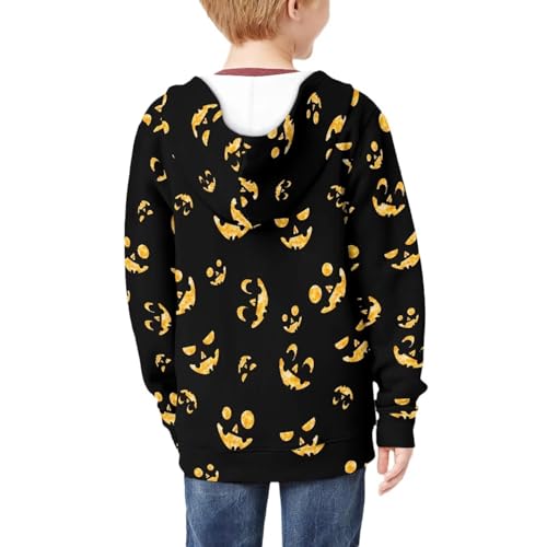Image of Unisex Zipper Sweatshirt Boys Girls Hooded with 2 Pocket Pullover Hoodies for 6-16Y Kids