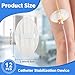 12 PCS Catheter Stabilization Devices, Foley Catheter Supplies, Urinary Leg Bag Legband Holder Sticker, Self Adhesive Catheter Tube Holder for PEG/G/Feeding Tube（White）