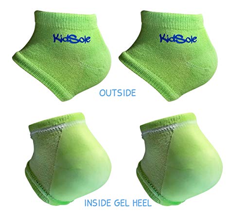 Image of Gel Heel Strap for Kids with Heel Sensitivity from Severs Disease, Plantar Fasciitis. (Green)