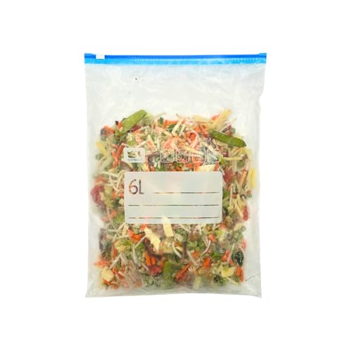 Sunmondo Zip-Beutel 6 L – Wiederverwendbar, Transparent, 21 Stück Druckverschlussbeutel, 30 × 40 cm