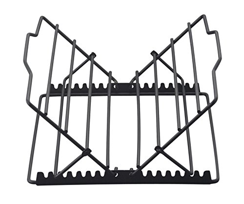 HIC Kitchen Roasting Adjustable Baking Rack, Nonstick-Coated Steel, Adjusts to 7 Different Positions, 11.5 x 10.5 x 0.5-Inches