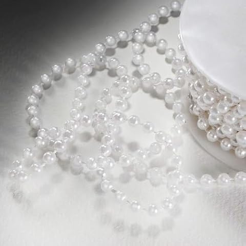 EliteKoopers 2m White Pearl Beads for Decoration Cover