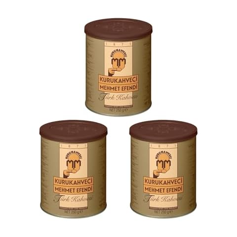 KURUKAHVECI MEHMET EFENDI Turkish Coffee, Arabica Beans, Roasted Ground ,Rich Aroma, Fresh, Medium to Heavy-bodied, Original Taste Since 1871 (8.8 OZ / 250 Gr) Pack of 4 Cover