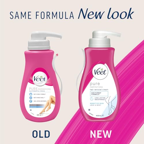 Veet Pure Hair Removal Cream 400ml for Legs & Body - Image 2