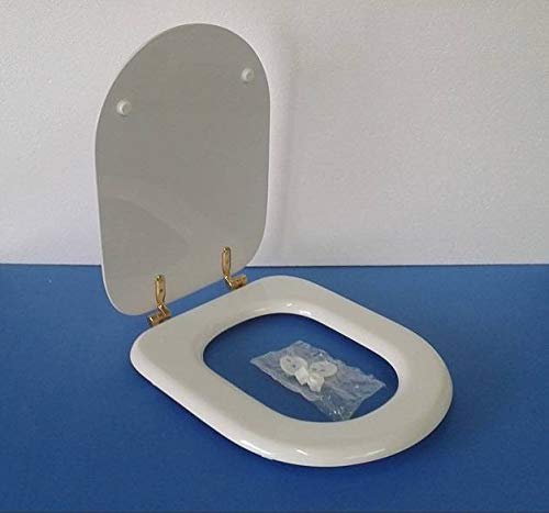 Copriwater Cesame BELLE EPOQUE BIANCO Cerniera Oro-Sedile-Asse Wc