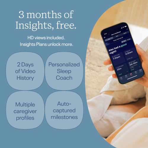 Image of Nanit Smart Baby Monitor System with Wall Mount & 8 inch Display Screen - Crystal-Clear Video, Real-Time Notifications, Sleep Insights - Baby Must Have for Parents