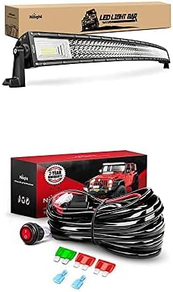 Nilight LED Light Bar 50Inch 783W Spot Flood Combo Led Off Road Lights with 12V 12AWG Wiring Harness Kit-1 Lead, 2 Years Warranty
