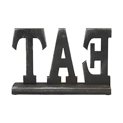 Deco 79 Wood Eat Decorative Sign, 12" X 3" X 8", Black #TOP5