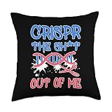 Funny Science Kit Crispr It Out Of Me Gene Editing Genome Throw Pillow