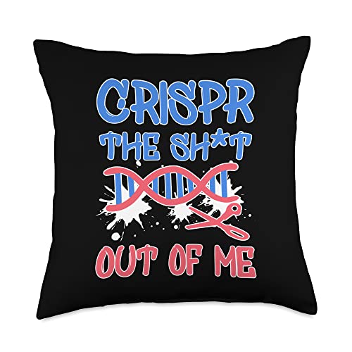 Funny Science Kit Crispr It Out Of Me Gene Editing Genome Throw Pillow