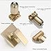 Heable Brushed Gold Shower Faucet Set, Single Function Shower Trim Kit with Rough-in Valve, Square Rain Shower Head System Included Extra Long Shower Arm for Bathroom