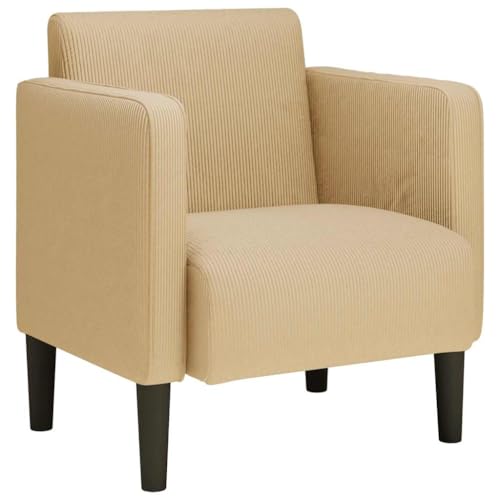 Genérico Wenjingqi Sillón con reposabrazos Tejido Pana Verde Claro Gris 54 cm, Gris 4100519