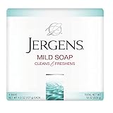 Jergens Mild Bath Size Soap, White, 4 ct,  4.5 oz
