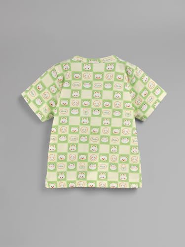 Image of HELLCAT 100% Cotton Front Open Jhabla Vest & T Shirt for Babies - Pack of 5 (Unisex,Short Sleeve)