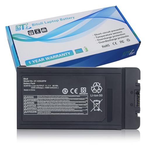 Bituli 46Wh CF-VZSU0PW CF-VZSU0PR Battery Replacement for PANASONIC TOUGHBOOK CF54 CF-54 Mk1 Series 54 Gloved Multi Touch 54 Prime 11.1V 4200mAh
