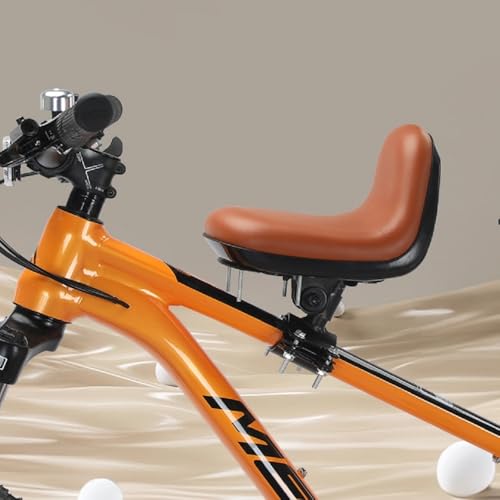 Sarinyフロントマウントチャイルドバイクシート、 足置き場付きマウンテンバイク ベビーシート 、1-6歳対応/軽量 持ち易い 、折りたたみ/調節可能なフットレスト マウンテンバイク・クロスカントリーバイク対応 (ブラウン,シングルシート) [並行輸入品