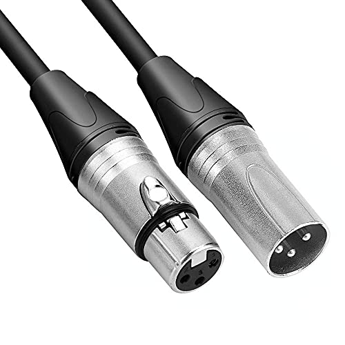 Image of SeCro Premier Series (3 Pin) Microphone Cable - XLR Male to Female - 100% Pure Oxygen-Free Copper Wire - Premium Professional Grade (3 Meter)