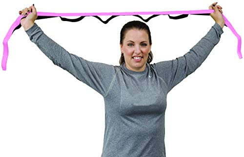 Rangemaster Stretch Strap With Versatile Elastic, Static Loops & Exercise Guide│ Perfect For Yoga, Pilates, And Physical Therapy │ Portable │ Helps Improve Flexibility │ Pink #TOP5