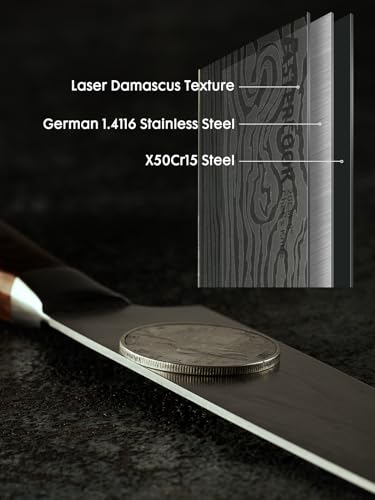 Astercook CHEF KNIFE 8 Inch Professional Kitchen Chef Knife, German High Carbon Stainless Steel Ultra Sharp Knife, Chefs Knives thumb #1