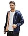 Uikue Fleece Hoodies for Men Heavyweight Winter Full-Zip Sweatshirt Sherpa Lined Hooded Thermal Jacket Flannel Thick Warm Coats(Navy,XXL)