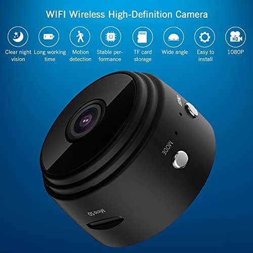 Funien 1080P High-Definition Mini Portable Camera Smart WiFi Wireless Camera Motion Detection with APP Magnetic Design Rotatable Base Bracket for Home Outdoor Exercising Kids