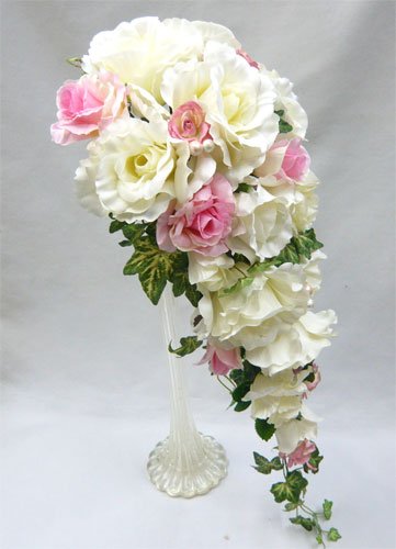 Amazon｜アートフラワー（造花）ブーケ/ピンクバラスペシャルセミ