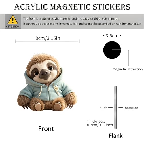 Sticker magnético con diseño de perezoso miniatura 3