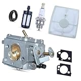 Szwaldaper Carburetor with Fuel Filter Line Air Filter Spark Plug, for, 041 041AV 041 Farm Boss 草刈り機用エアフィルター