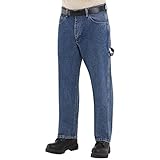 Bulwark FR Mens Flame Resistant 14.75 Ounce Pre-washed Denim Dungaree, Stonewash, 32W X 30L US