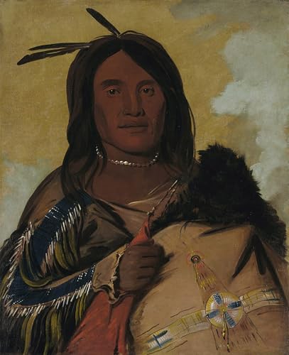 Toile George Catlin Shell Man et Oglala Brave 60x90cm pour salon