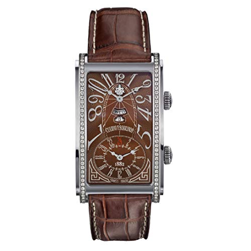 �������K�i Cuervo y Sobrinos �N�G���{�E�C�E�\�u���m�X PROMINENTE DUALTIME DAYDATE �v���~�l���e �f���A���^�C�� �f�C�f�C�g 1124-1ATG-S1