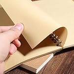 Kraft Paper Unlined Notebooks, 100Pages/50Sheets 6.89x4.92Inch Brown Cover Sketchbook Memo Diary Subject Journal Planner for Travelers Students Office Supplies