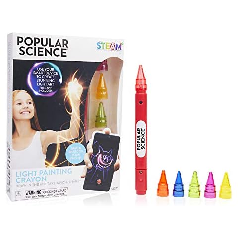 POPULAR SCIENCE Light Painting Crayon Kit | Paint With Light | STEM Toys and Gifts For Educational Fun | Home Learning For Children, Girls and Boys, Ages 5 to 12 Cover