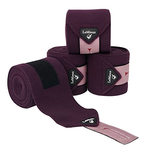 Bandages de polo LeMieux Figue haut de gamme en polaire dense pour le confort des chevaux