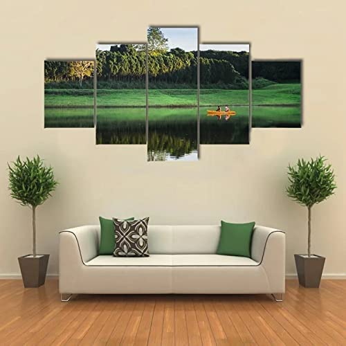 Peinture sur toile paysage de montagne tableau 5 pièces