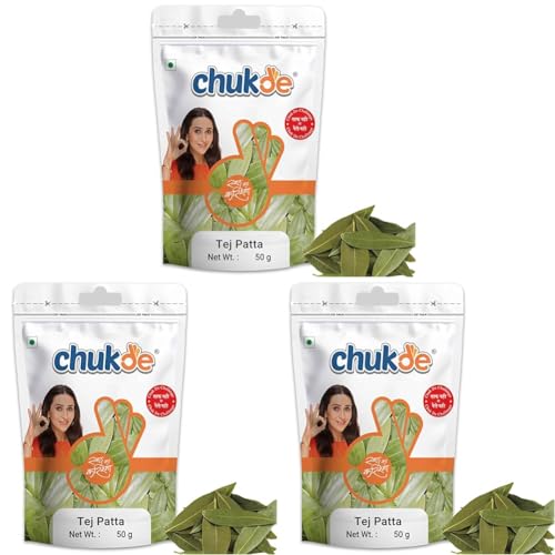 Image of Chukde - Tej Patta | Indian Bay Leaf | Handpicked & Carefully Packed | Ideal for Flavorful Curries, Biryanis, and Rice Dishes | Anti-inflammatory Properties | 50 Gram (Pack of 18)