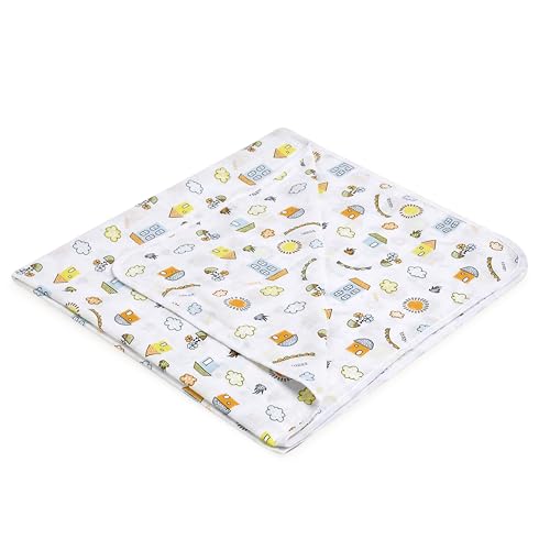 MNP 100% Cotton Baby Blanket & Wrapper Quilt – Double-Layered, Reversible, Soft & Breathable for Newborns, Stroller Cover & Receiving Blanket MNP 100% Cotton Baby Blanket & Wrapper Quilt – Double-Layered, Reversible, Soft & Breathable for Newborns, Stroller Cover & Receiving Blanket