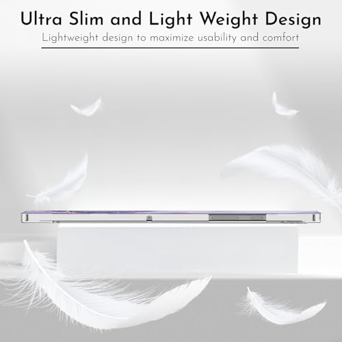 Image of Robustrion Cover for Samsung Galaxy Tab A11 Plus Cover Case 11 inch, Flip Cover Case for Samsung Galaxy Tab A11 Plus Cover /Tab A11+ Tablet Cover with Translucent Back - Marble Lilac