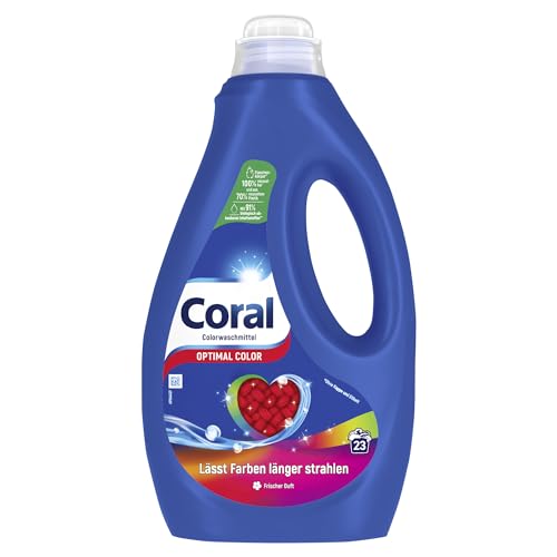 Coral Flüssigwaschmittel Optimal Color Colorwaschmittel für länger strahlende Farben 23 WL