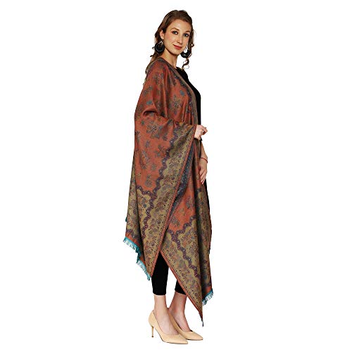 Women's Woven Wool Stole, Turquoise, Free Size2
