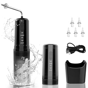 Ear Wax Removal, Ear Cleaning Kit, Electric Ear Cleaning with 4 Pressure Modes, 6 Reusable Replacement Tips, Black