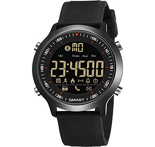 MNBVC Reloj de Pulsera Digital para Hombre, IP68, Impermeable, multifunción, Deportivo, eléctrico, rastreador de Ejercicios con Bluetooth, Llamada, notificación por SMS, podómetro, calorías, cámara